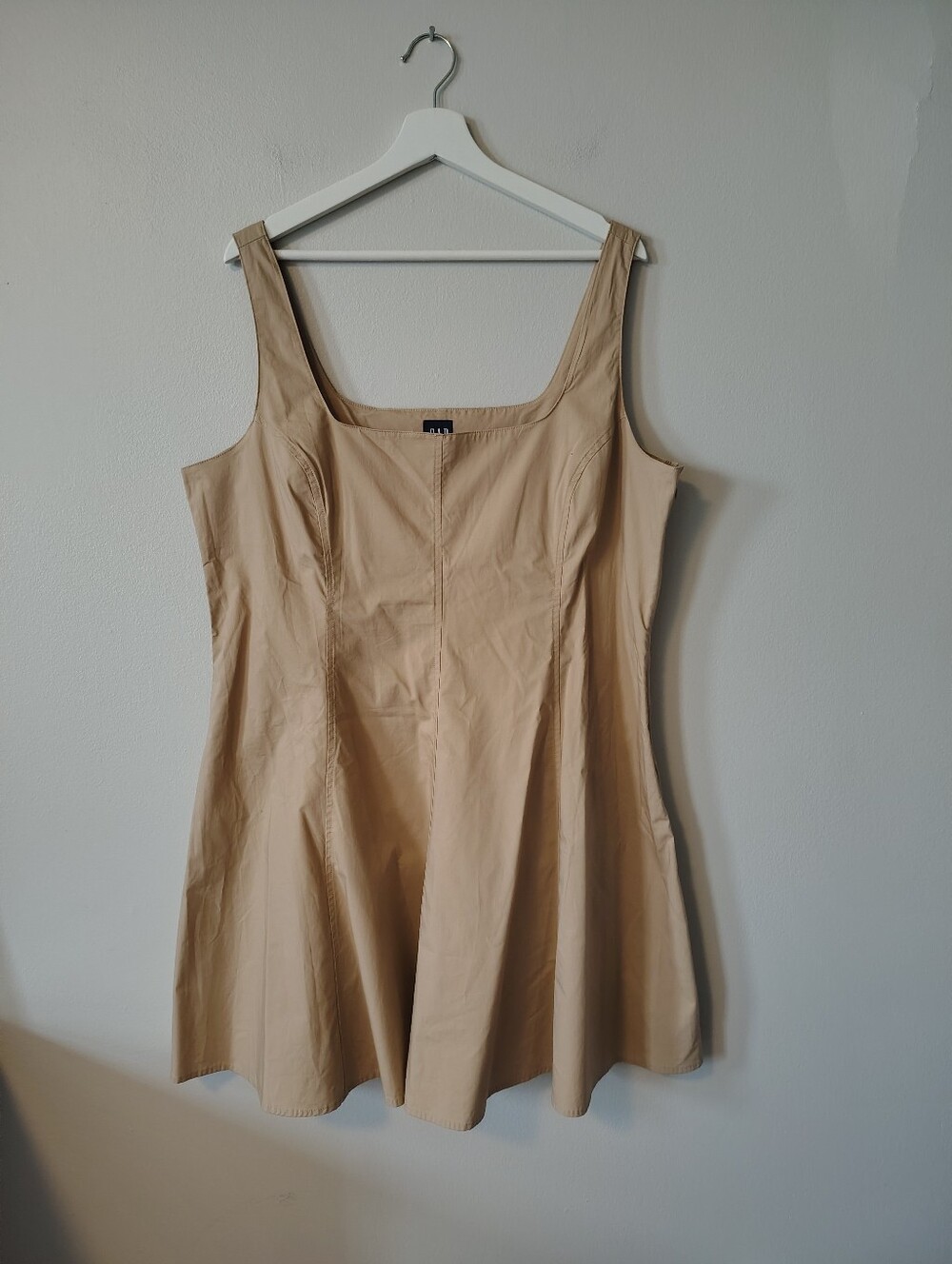 ☀️ SUMMER SALE!! NWOT GAP Beige Cotton Square Neck Mini Dress